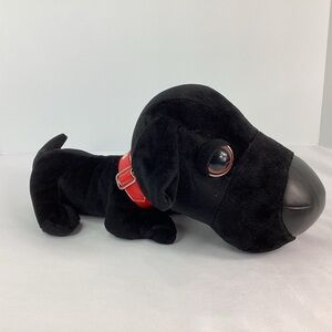 Artlist Collection The Dog Plush 2002 Black Lab Big Head Nose Stuffed Red Collar
